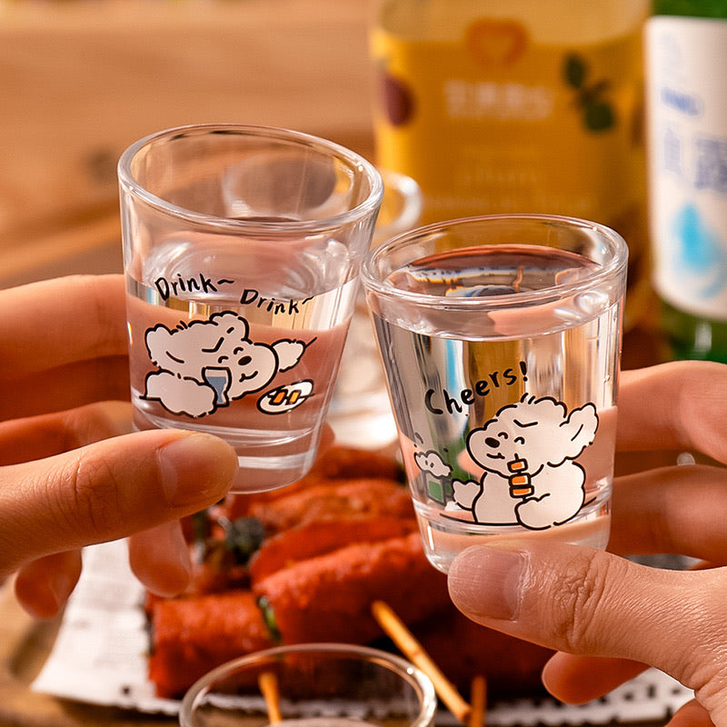 Adorable Dog Soju Glass Set of 4