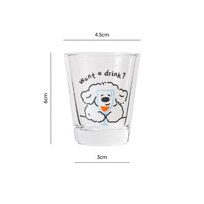 Adorable Dog Soju Glass Set of 4