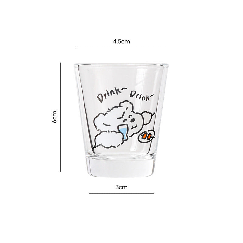 Adorable Dog Soju Glass Set of 4