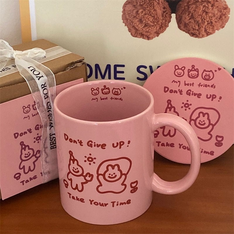 “Don’t Give Up” Pink Ceramic Mug