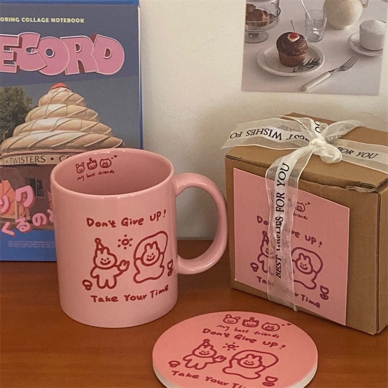 “Don’t Give Up” Pink Ceramic Mug