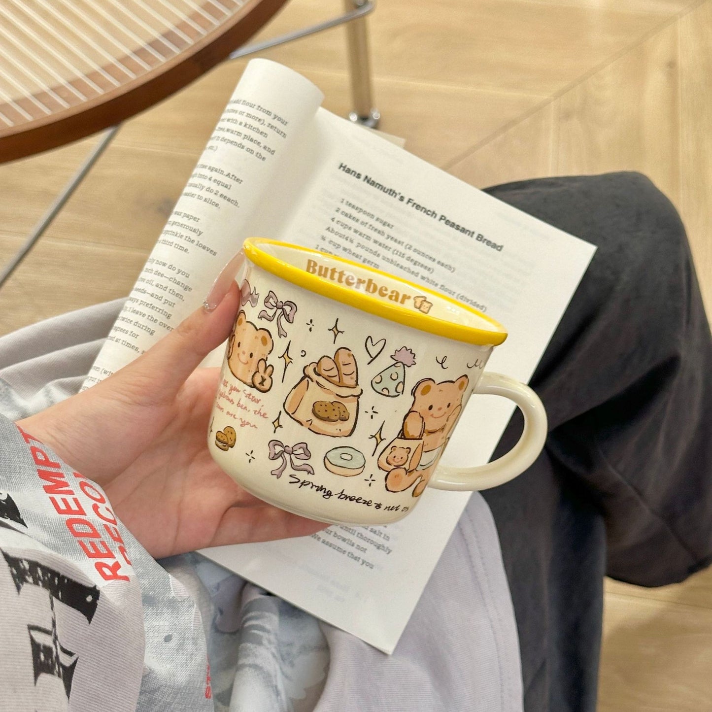 Butter Bear Ceramic Mug (With Spoon and Gift Box)