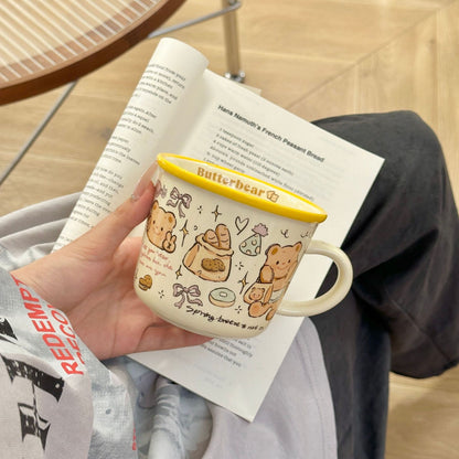 Butter Bear Ceramic Mug (With Spoon and Gift Box)