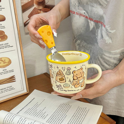 Butter Bear Ceramic Mug (With Spoon and Gift Box)