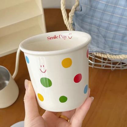 Smile Day Colorful Polka Dot Mug