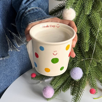 Smile Day Colorful Polka Dot Mug