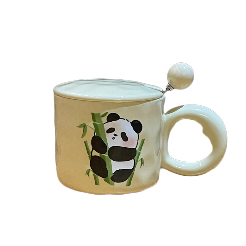 Bamboo Climbing Panda Ceramic Mug Gift Set