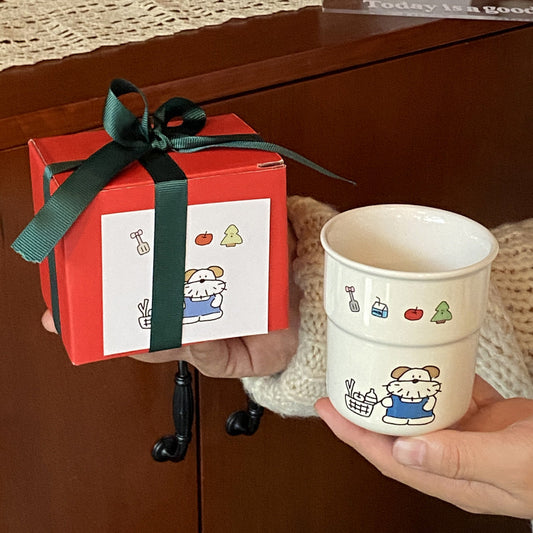 Cartoon Puppy Ceramic Mug Gift Box Packaging