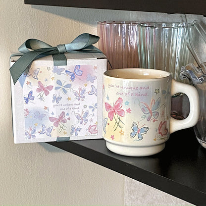 Butterfly Ceramic Mug with Gift Box