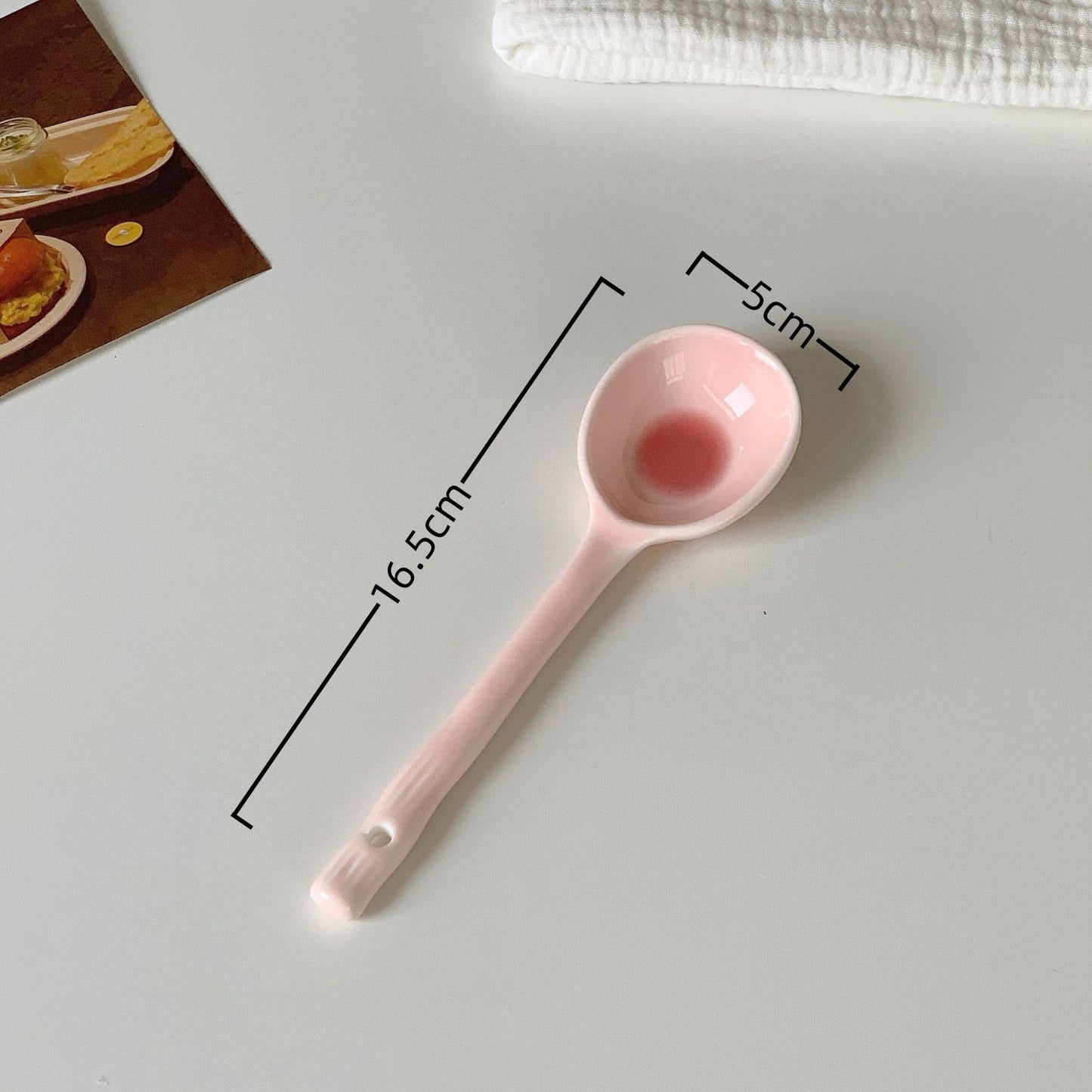 Gradient Macaron-Colored Ceramic Spoon