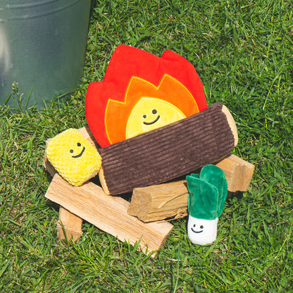 Squeaky BBQ Bonfire Hide&Seek Pet Toys Set