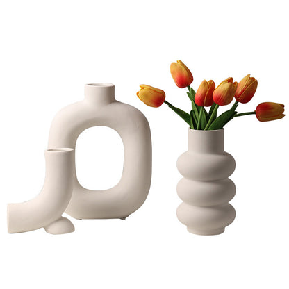 Creative Modern Ceramic Vase Decoration Set (Set Of 3)