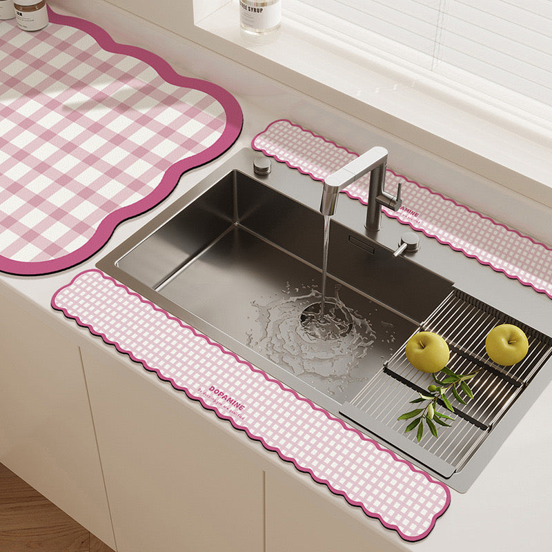 Dopamine Biscuit-Shaped Kitchen Counter Drain Mat