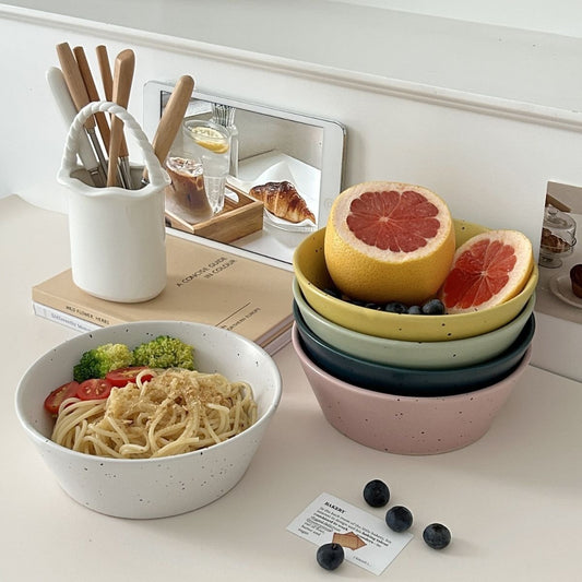 Ink-Splashed Ceramic Bowl