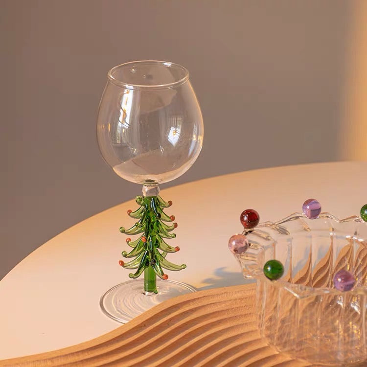 Christmas Tree Wine Goblet