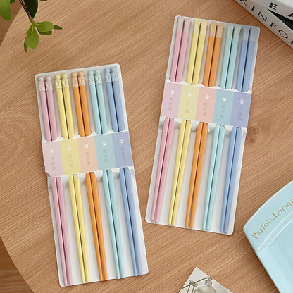 Macaron Mini-Bear Alloy Chopsticks (Set Of 5)