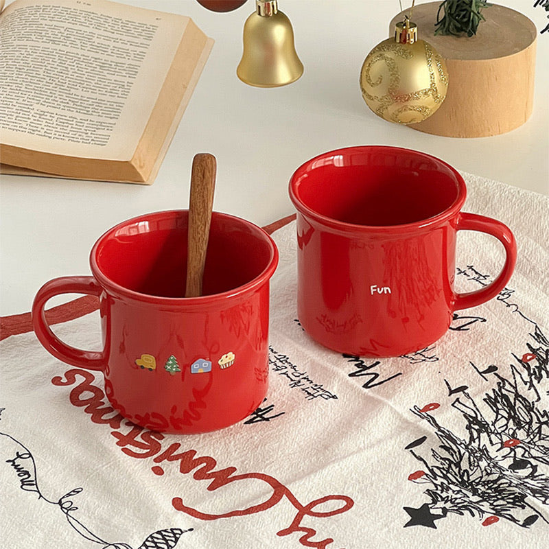 New Year FUN Red Ceramic Mug