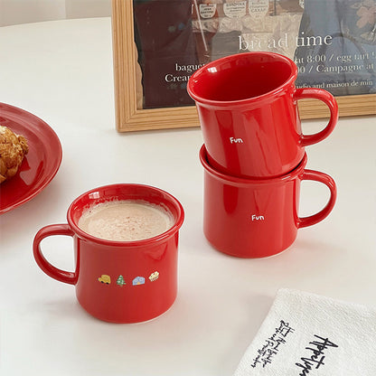 New Year FUN Red Ceramic Mug