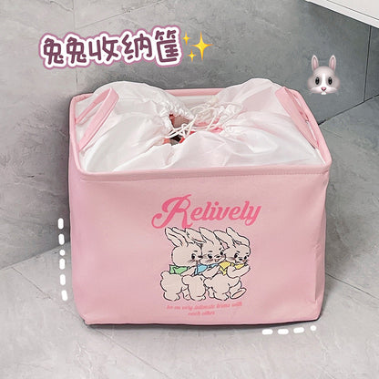 Cute Bunny Print Storage Basket