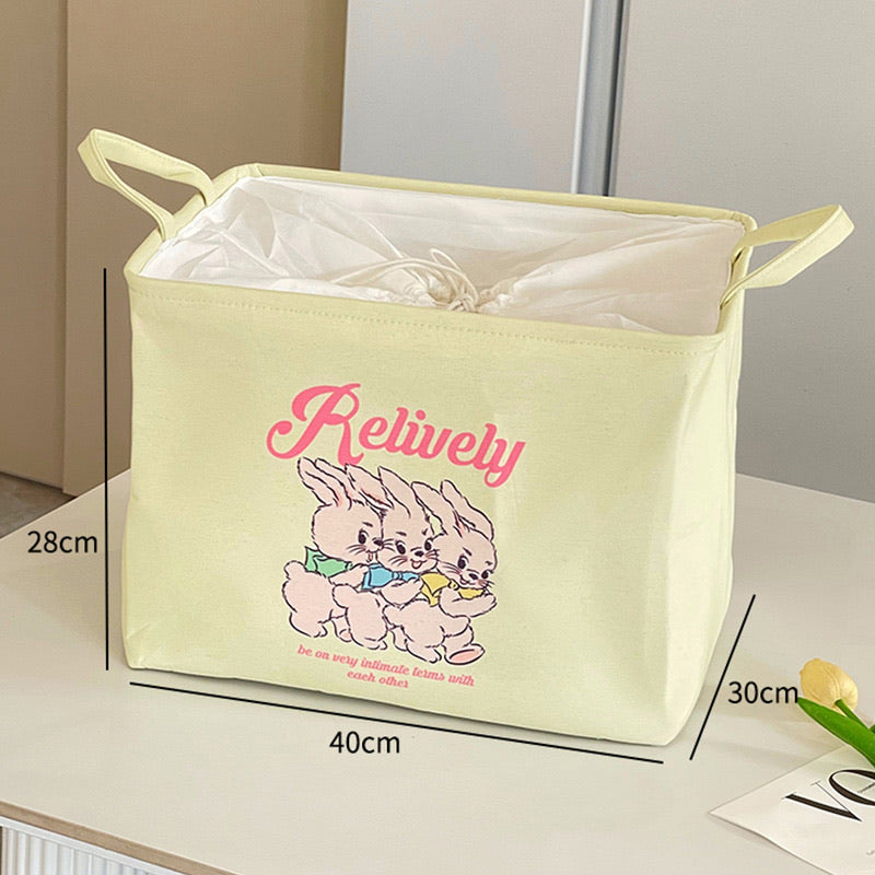 Cute Bunny Print Storage Basket