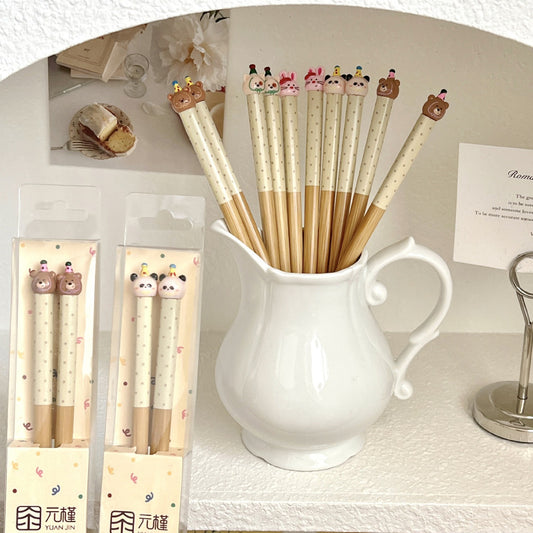Cartoon Animal Bamboo Chopsticks (1 Pair)