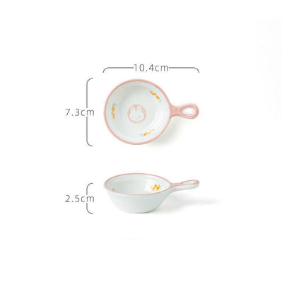 Cute Handle Ceramic Sauce Dish