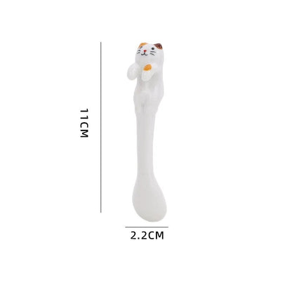 Adorable Cat Ceramic Stirring Spoon