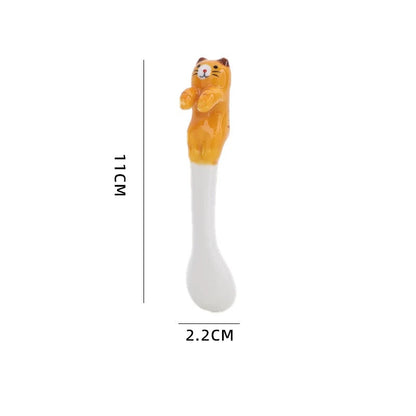 Adorable Cat Ceramic Stirring Spoon