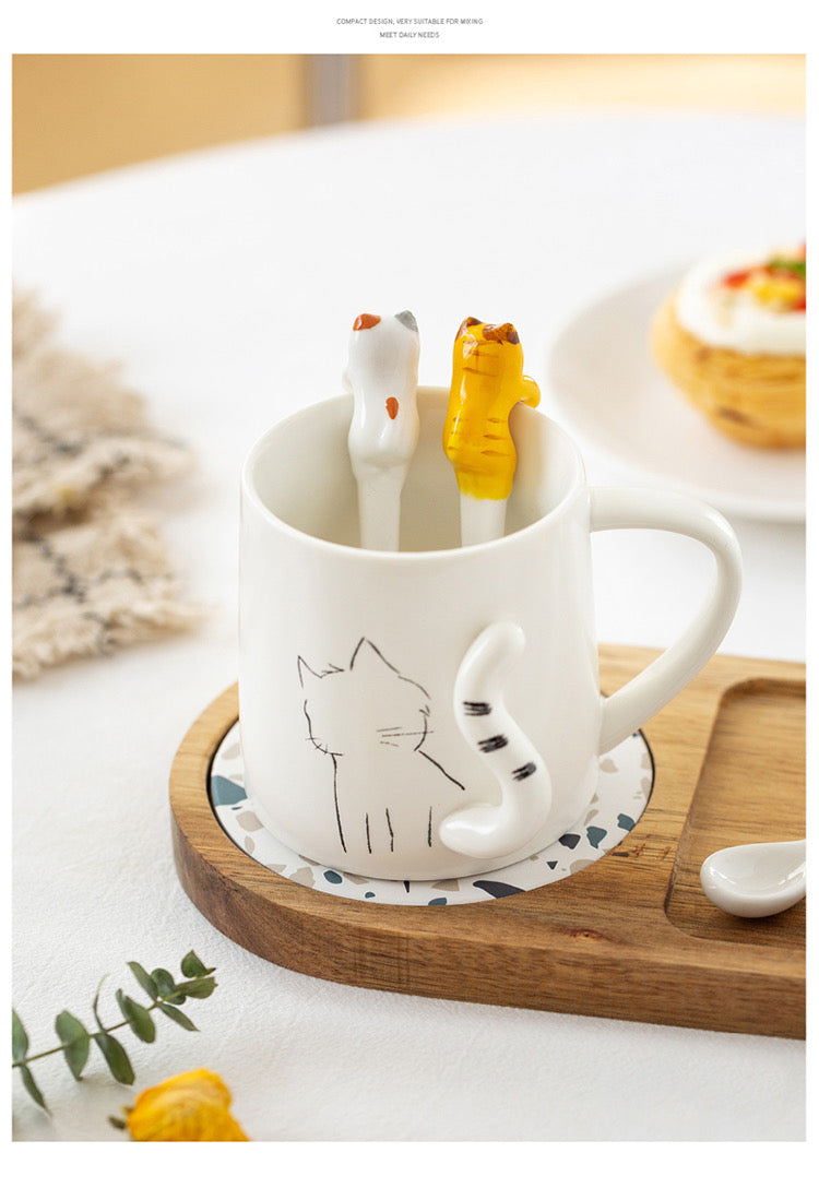 Adorable Cat Ceramic Stirring Spoon