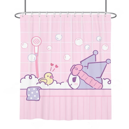 Kuromi Shower Curtain with Hooks