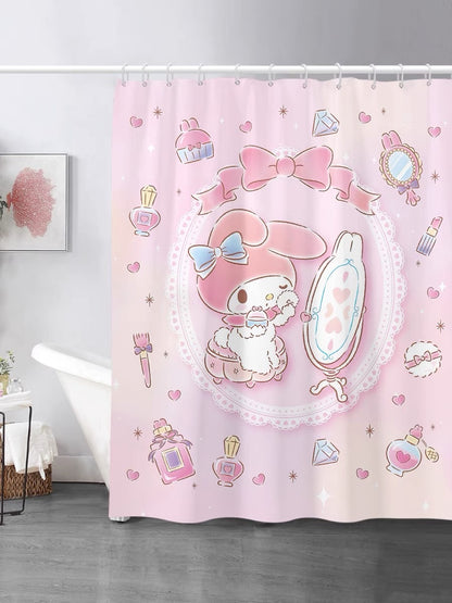 My Melody Shower Curtain with Hooks