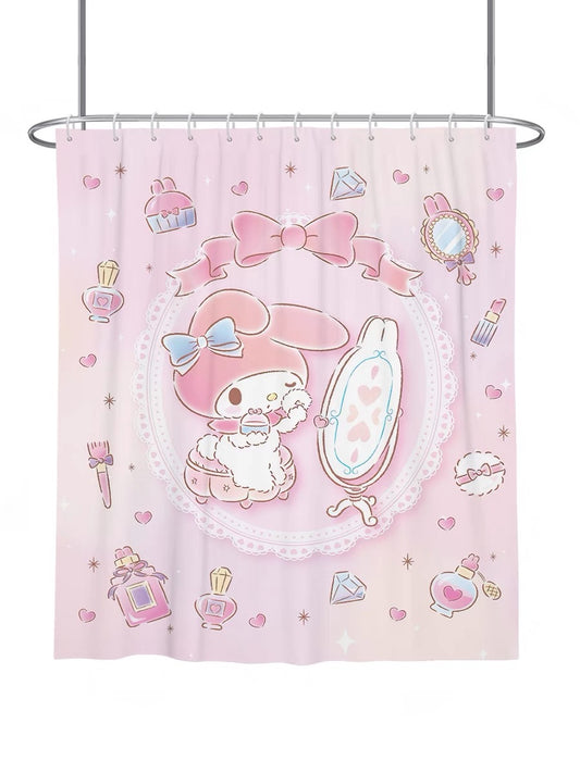 My Melody Shower Curtain with Hooks