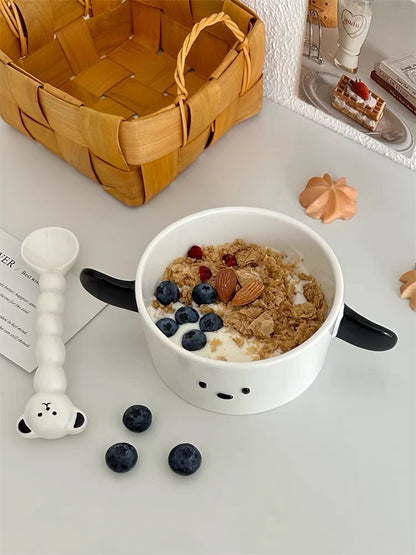 Pochacco Ceramic Bowl With Spoon