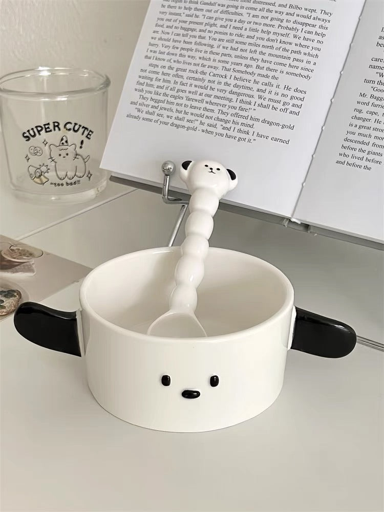 Pochacco Ceramic Bowl With Spoon