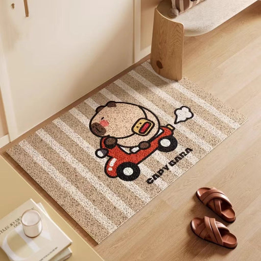 Driving Capybara Silk Loop Doormat