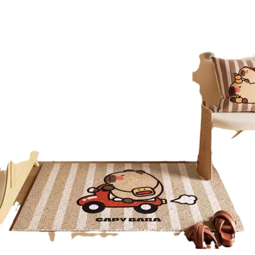 Driving Capybara Silk Loop Doormat