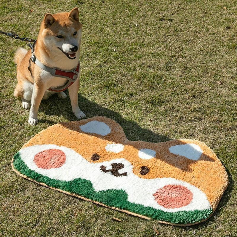 Cute Shiba Inu Plush Bedside Rug
