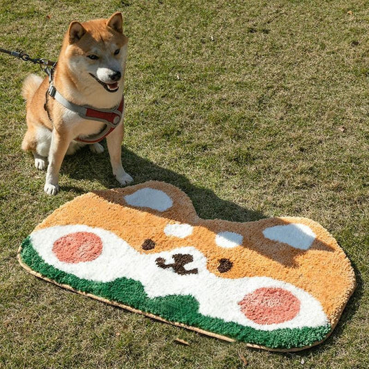 Cute Shiba Inu Plush Bedside Rug