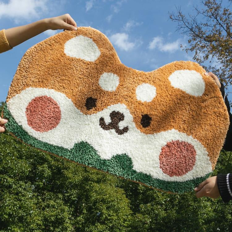Cute Shiba Inu Plush Bedside Rug