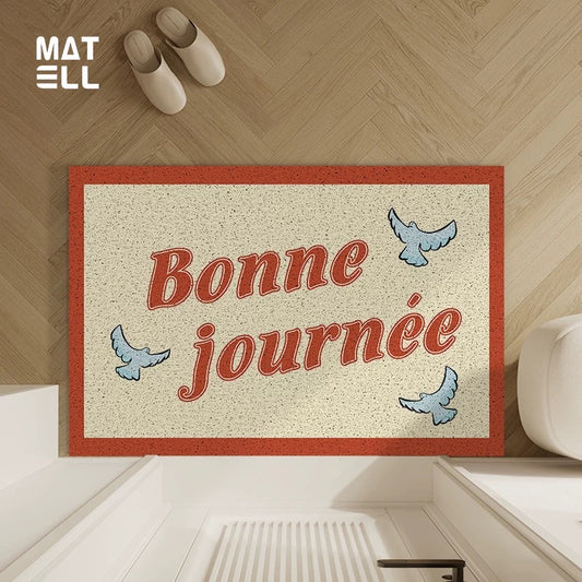Bonne journée French Style Silk Loop Doormat