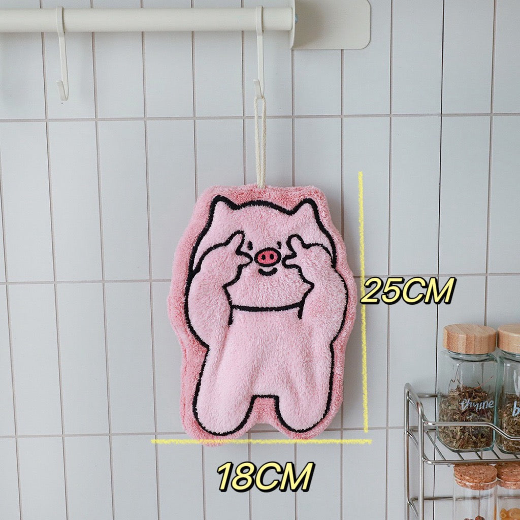 Cartoon Animal “Peace Sign” Hand Towel