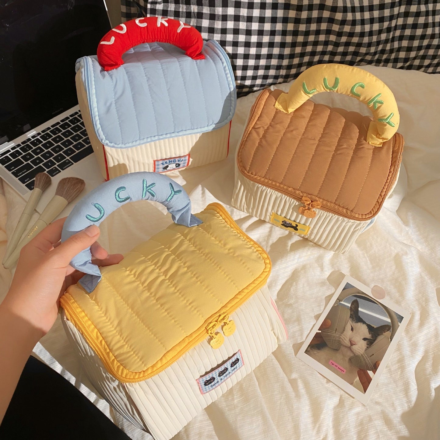 Cute Little House Cosmetic Bag