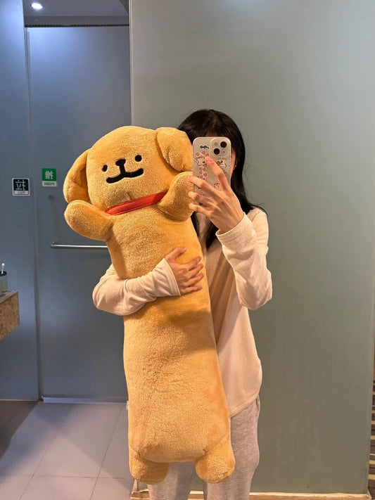 Korean Long Plush Puppy Pillow
